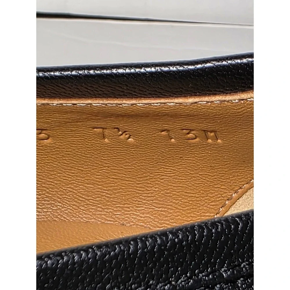 Gucci Jordaan Horsebit Loafers Black Leather Web Stripe 569473 Mens 7.5